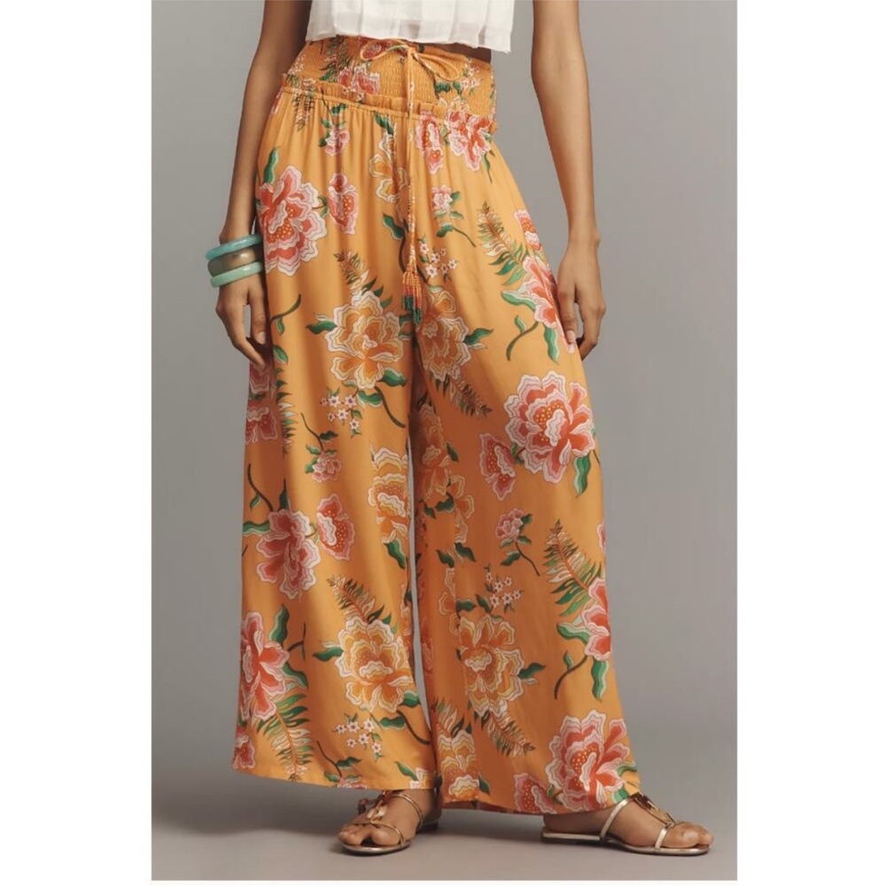 ✨NWT Farm Rio Orange Smocked Pants